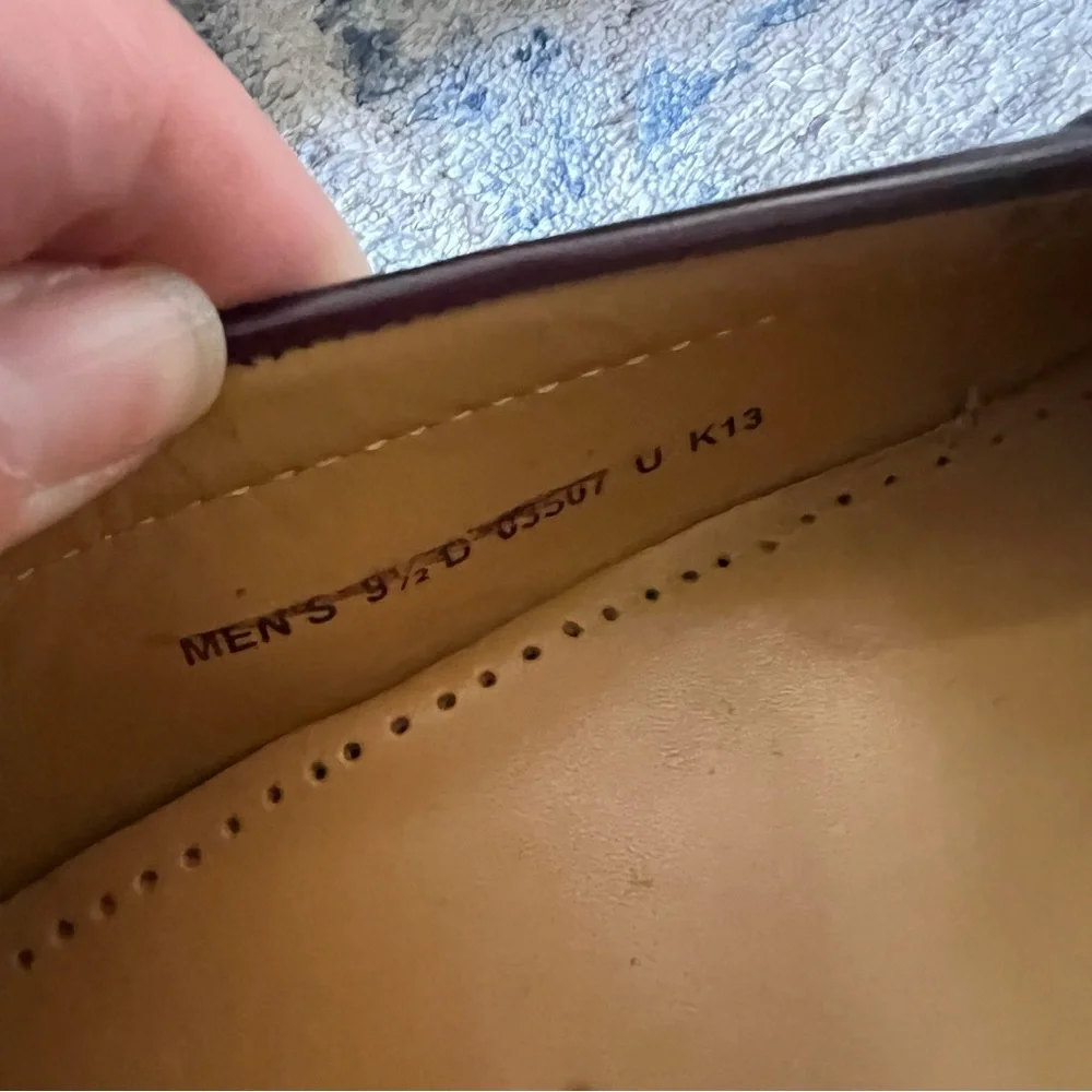 Cole Haan Mens Pinch Tassel Penny Loafers Burgundy Slip On Dress Shoes Size 9.5 - Picture 7 of 7